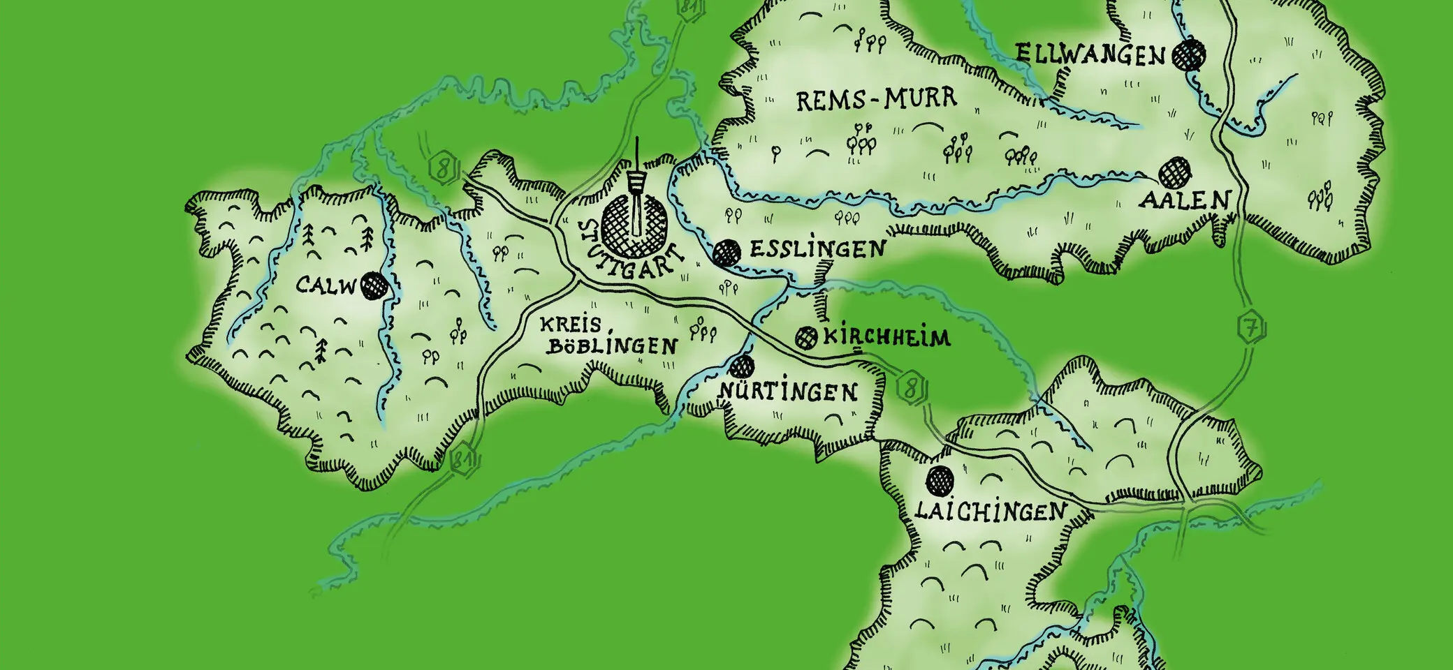 Sektionsgebiet und Bezirksgruppen | © DAV Sektion Schwaben