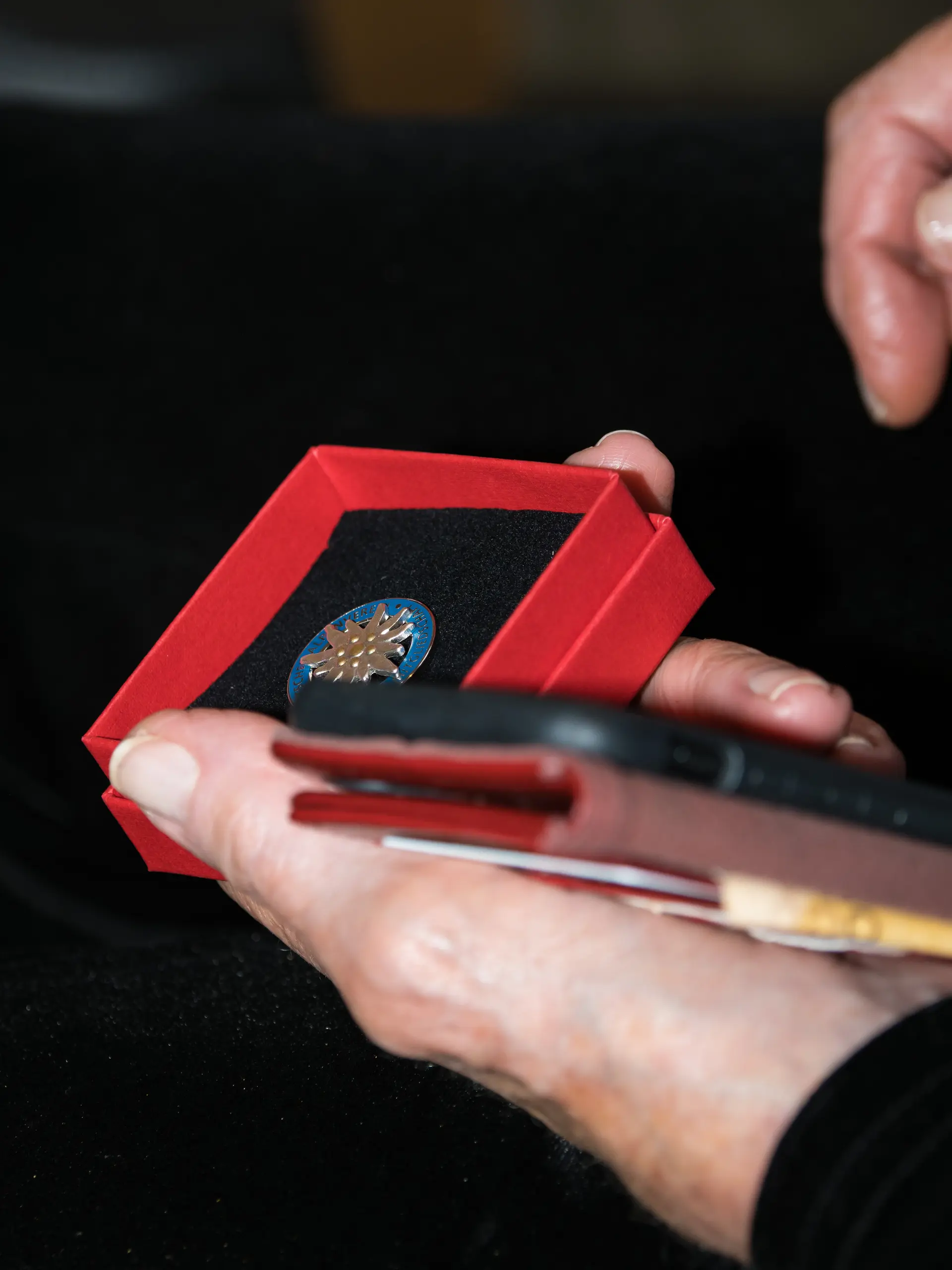Ehrennadel bzw. Anstecknadel in Schmuckschachtel | © Mick Murphy