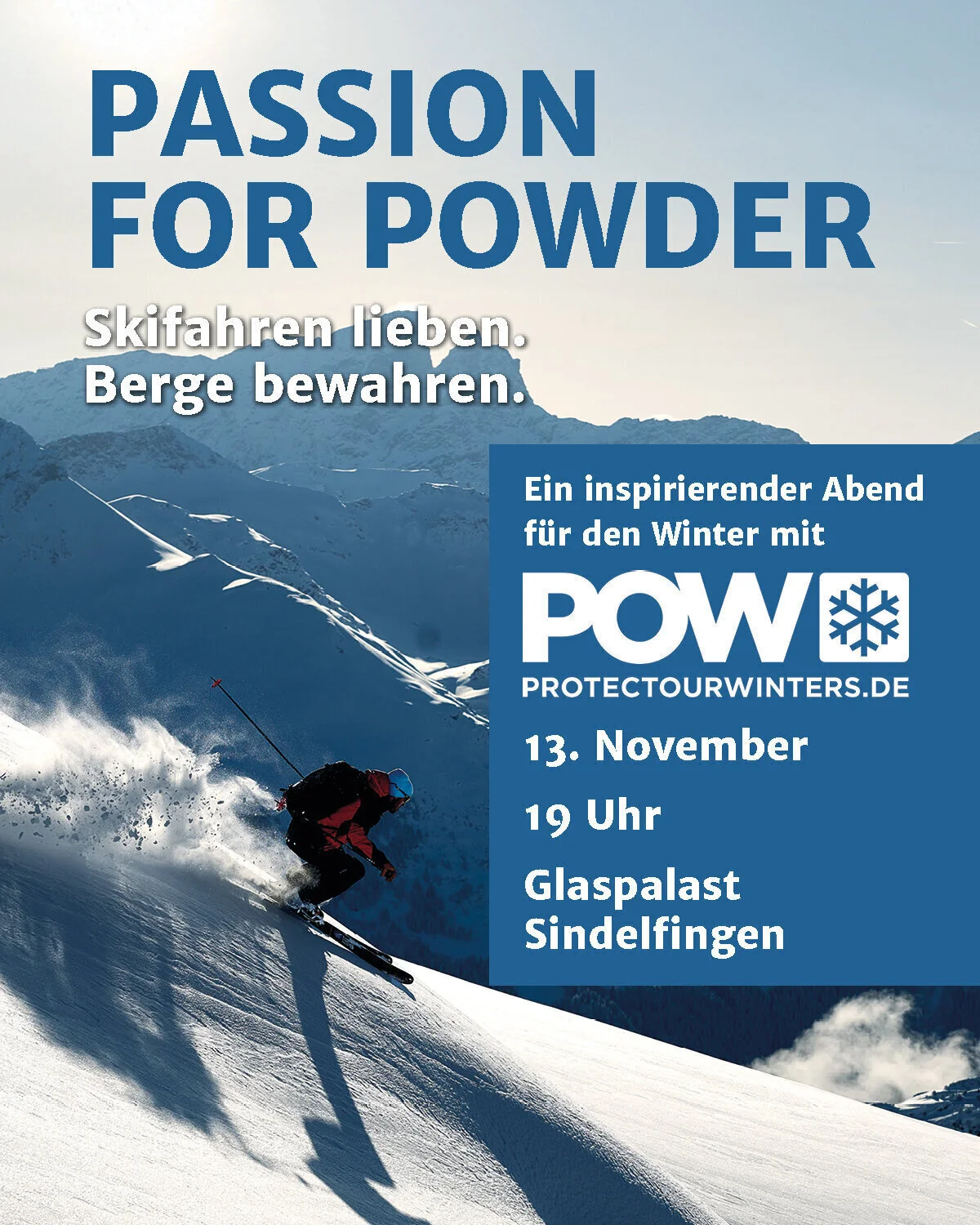 Plakat zur Veranstaltung Passion for Powder | © Abenteuer Magazine
