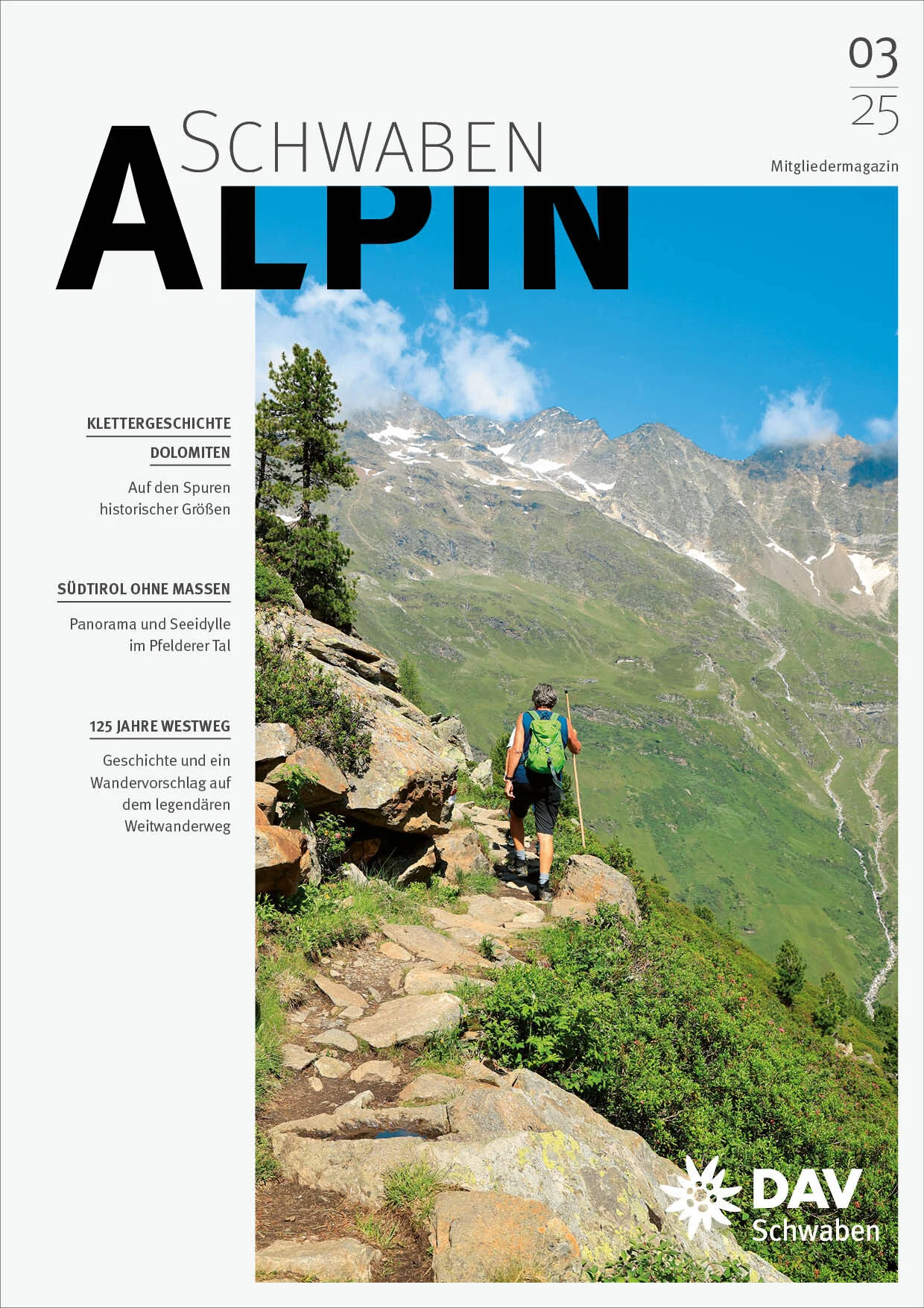Cover der Herbstausgabe des Mitgliedermagazins Schwaben Alpin | © DAV Schwaben