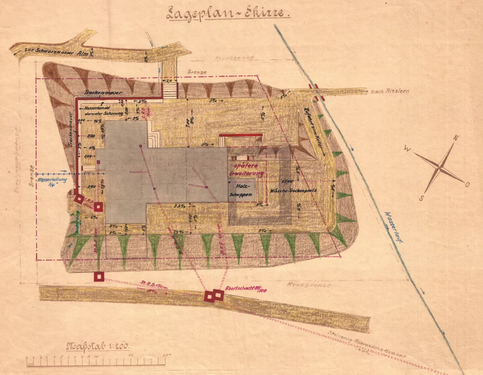 Lageplan 1930 | © DAV Sektion Schwaben
