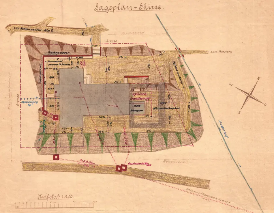 Lageplan 1930 | © DAV Sektion Schwaben