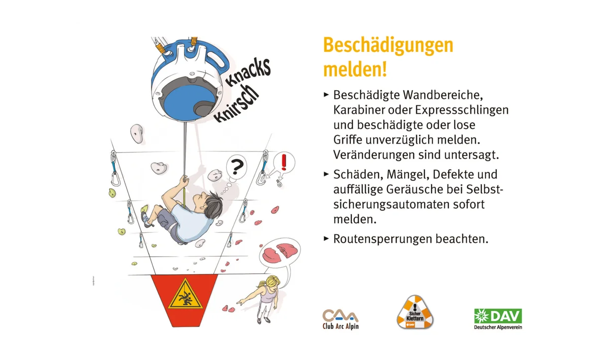 Hallenregeln für Klettern vom DAV. Regel Nummer neun: Alkohol- und Drogenverbot | © DAV